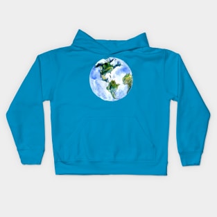 Hand Drawn Earth Kids Hoodie